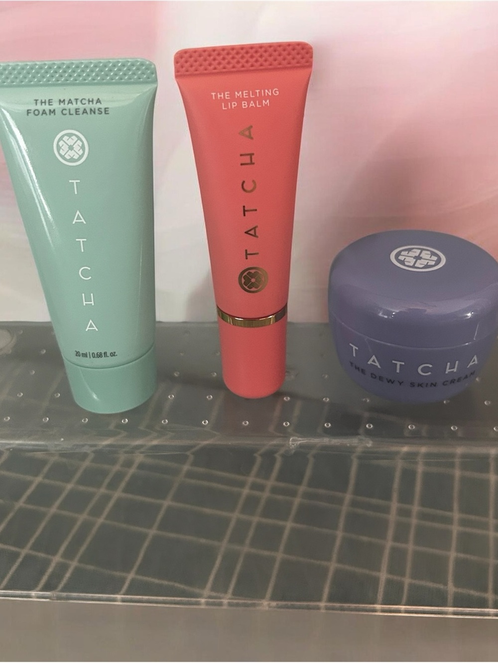 Tatcha The Dewy Skin Cream, Lip Balm, and Foam Cleanse bundle new